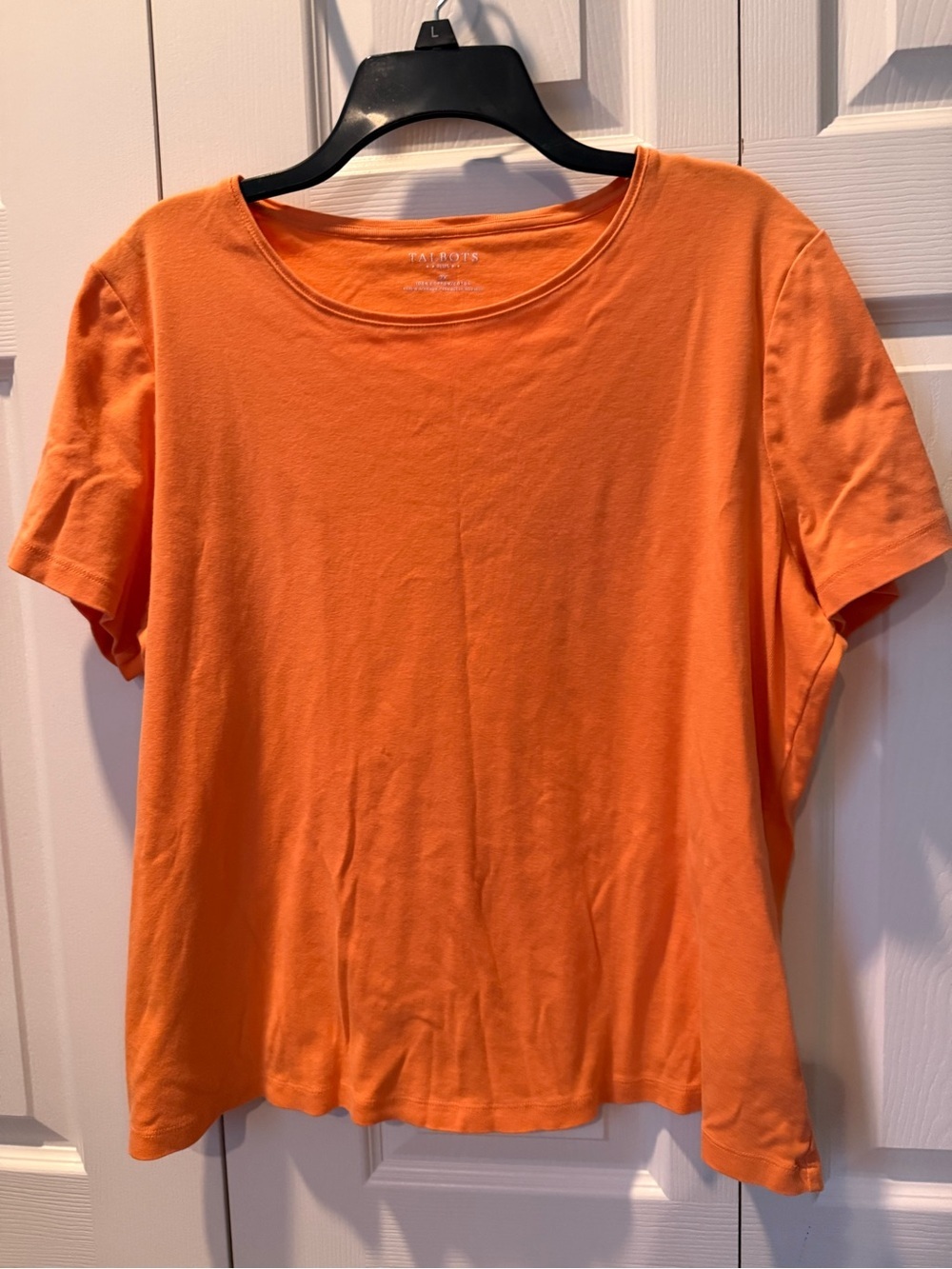 # Talbots 2X Bright Orange Short Sleeve Crewneck Tee